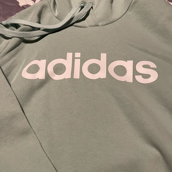 Minty green/blue Adidas sweatshirt - Picture 2 of 3